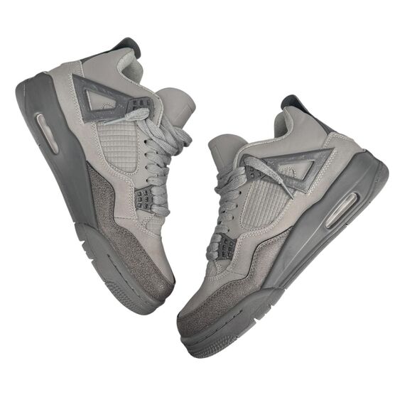 Air Jordan 4 Retro SE Wet Cement Mens Size 8 Gray Suede FQ7928-001 Sneakers